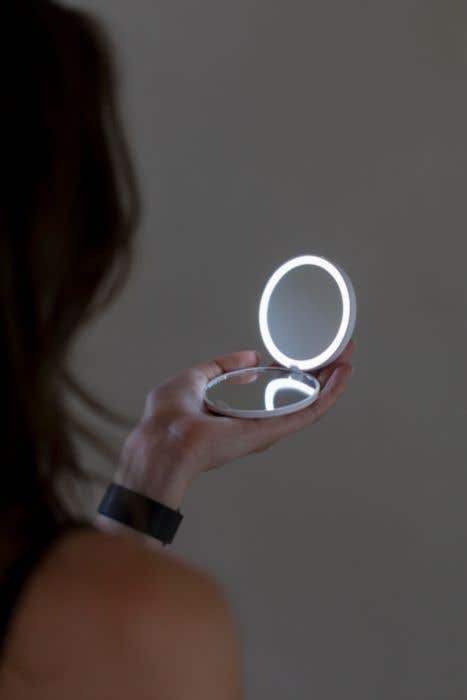 Zakspiegeltje Mirlo | Gerecycled | Verlicht | 2x vergroting