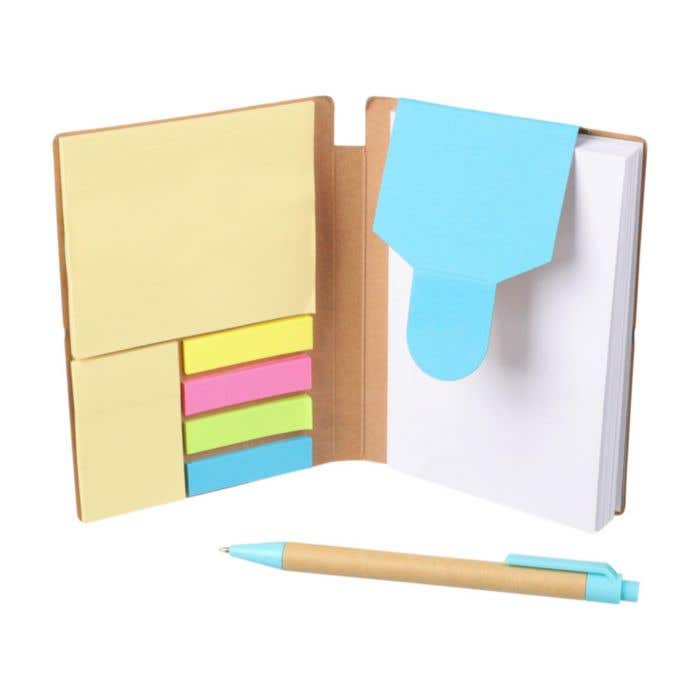 Notitieboek Quillo | A6 | Gerecycled | 70 pagina’s | Blanco | Sticky notes
