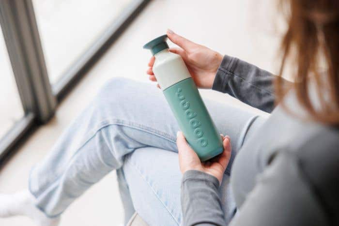 Dopper Steel | 490 ml | RVS | Enkelwandig | Gekleurde beker | Drinkfles
