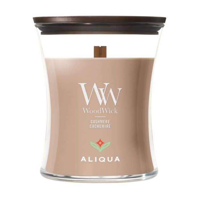 WoodWick geurkaars Cashmere | Medium | 60 branduren | Houten lont