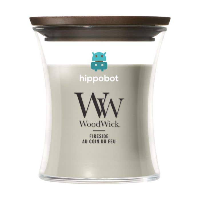 WoodWick geurkaars Fireside | Mini | 20 branduren | Houten lont