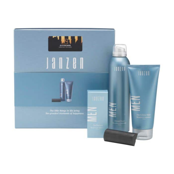 JANZEN geschenkset For Men M | 3-delig | Met autoparfum