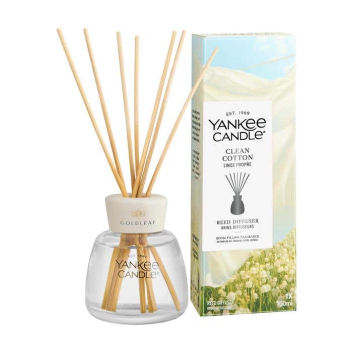 Yankee Candle geurstokjes Clean Cotton | 100 ml | 7 stokjes