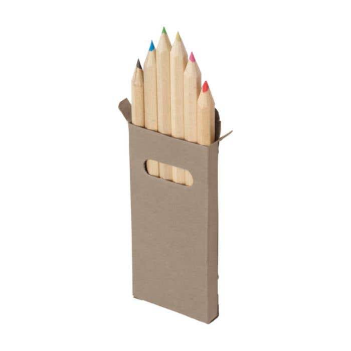 Kleurpotlodenset Gigi | 6 kleuren | Hout
