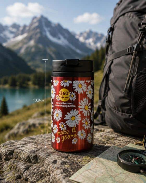 Reisbeker Can | 300 ml | RVS | Dubbelwandig | Klikdeksel