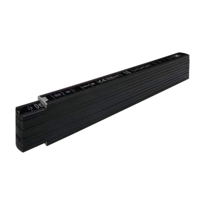 Stabila duimstok Black Pro 700 series | Hout | 2 m | Hoekschaal