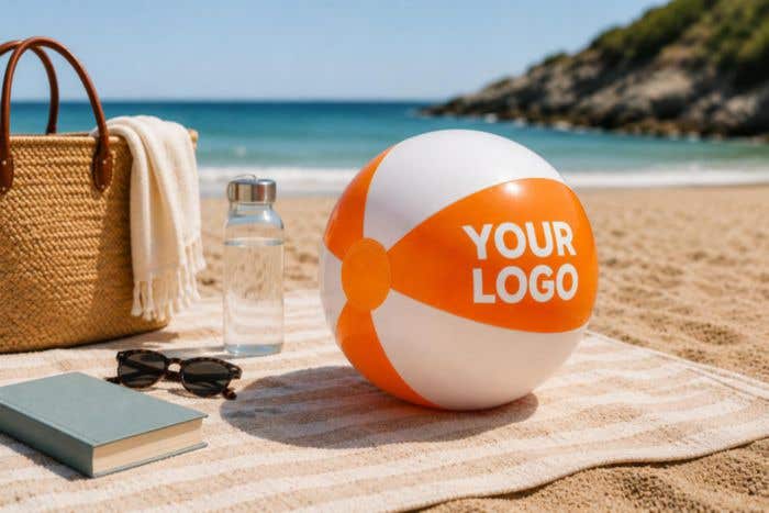 Strandbal Lola | Ø 25 cm | Gekleurde panelen | Opblaasbaar