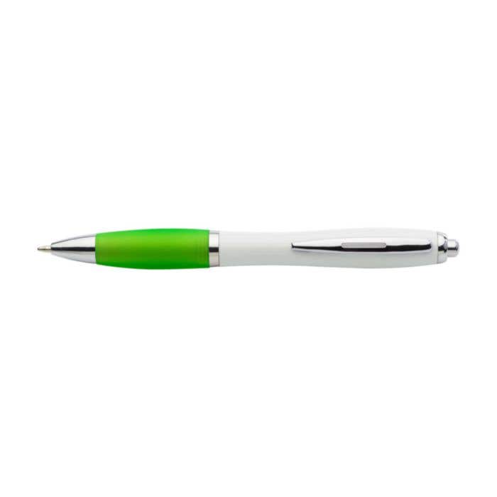 Balpen White Lac | Gerecycled | Gekleurde soft grip
