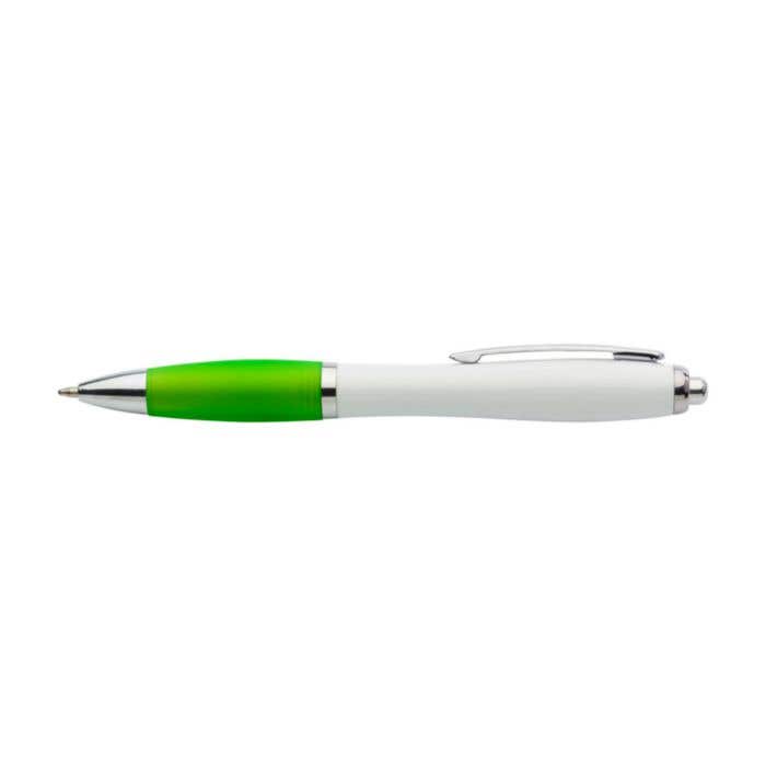 Balpen White Lac | Gerecycled | Gekleurde soft grip