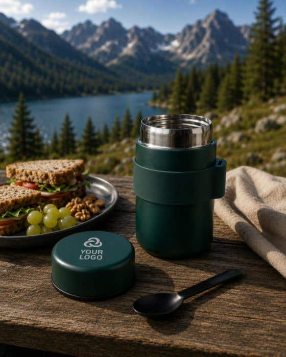 Lunchpot Niko | 460 ml | RVS | Dubbelwandig | Met lepel