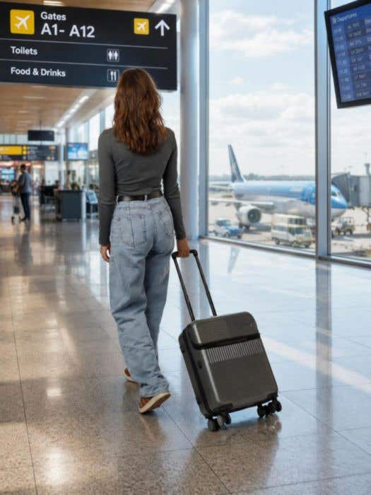Trolley Ulf | 40x24x54 cm | Laptopvak | Met cijferslot
