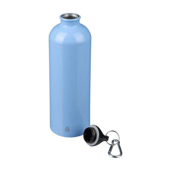 Drinkfles Emeric | 750 ml | Gerecycled RVS | Enkelwandig | Karabijnhaak