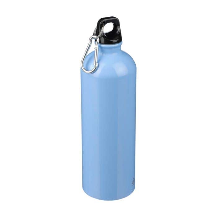 Drinkfles Emeric | 750 ml | Gerecycled RVS | Enkelwandig | Karabijnhaak