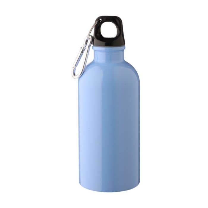 Drinkfles Sable | 400 ml | Gerecycled RVS | Enkelwandig | Karabijnhaak