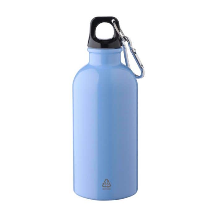 Drinkfles Sable | 400 ml | Gerecycled RVS | Enkelwandig | Karabijnhaak