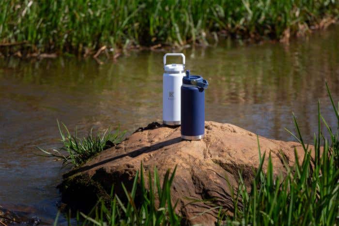 Thermosfles AnthronSquare | 900 ml | Gerecycled RVS | Met rietje
