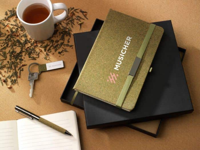 Geschenkset Signature TeaGround | Notitieboek, balpen en sleutelhanger | FSC® papier | In giftbox