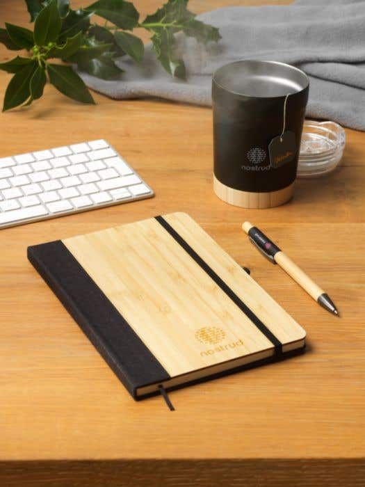 Geschenkset Signature Bamboo Office | Notitieboek, balpen en thermosbeker | FSC® bamboe | In giftbox