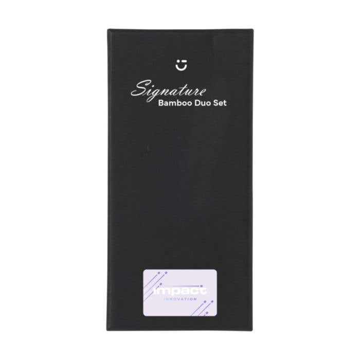 Geschenkset Signature Bamboo Duo | Balpen en sleutelhanger | Bamboe | Stylus | In giftbox