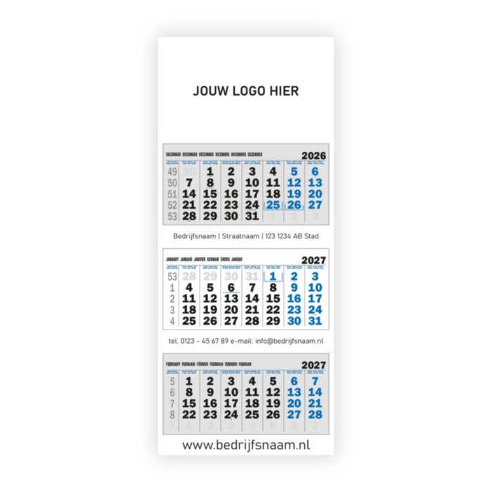Kalender Focus | 3-maands | Wandmodel