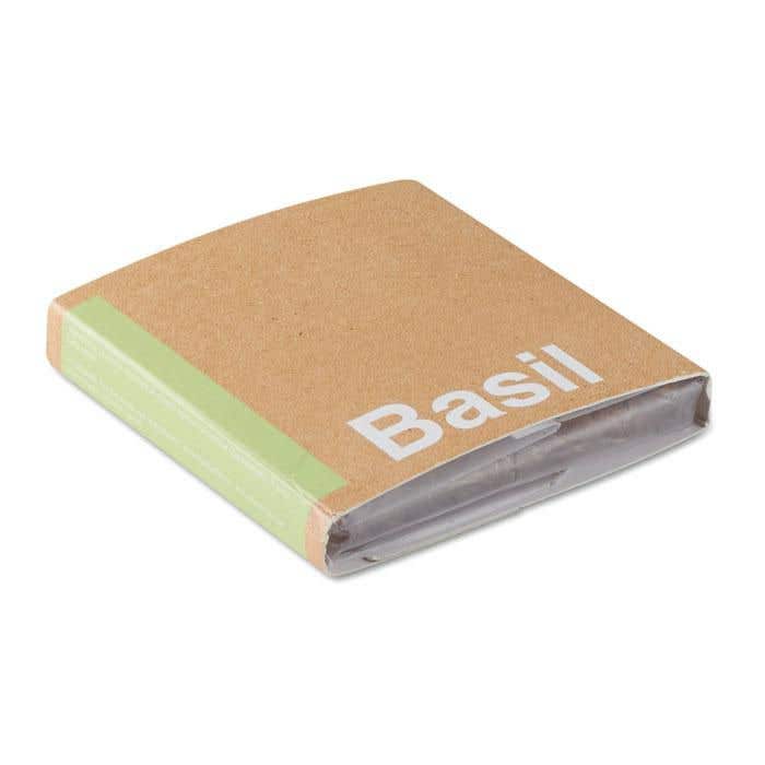 Compost met basilicumzaadjes