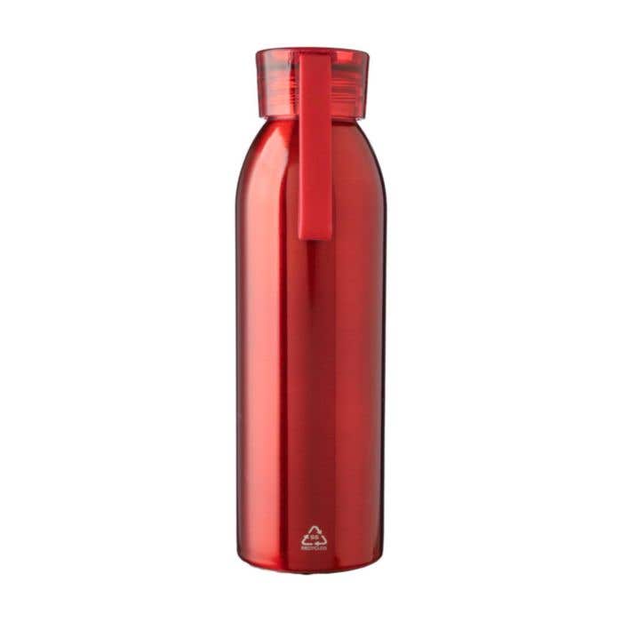 Drinkfles Cindy | 650 ml | Gerecycled RVS | Enkelwandig | Draagband