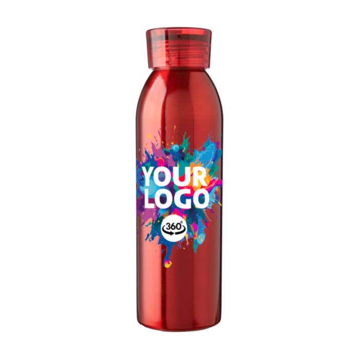 Drinkfles Cindy | 650 ml | Gerecycled RVS | Enkelwandig | Draagband