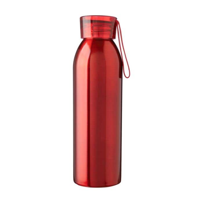 Drinkfles Cindy | 650 ml | Gerecycled RVS | Enkelwandig | Draagband