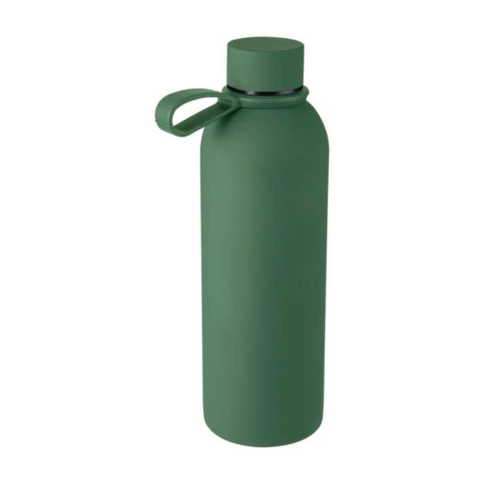 Drinkfles Sena | 500 ml | RVS | Dubbelwandig | Draaglus | Rubberen afwerking