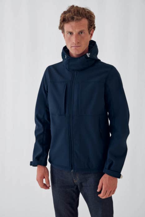 B&C jas Hooded Softshell Heren