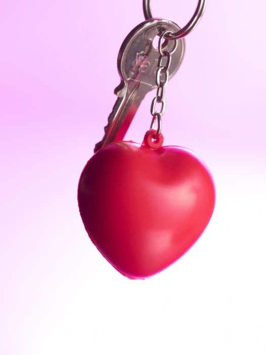 Stressbal sleutelhanger Love Heart