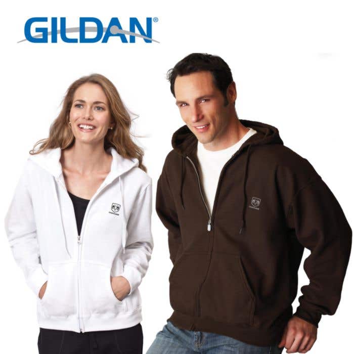 Gildan hooded vest Full Zip Heren