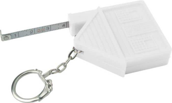Sleutelhanger met rolbandmaat van 2 meter