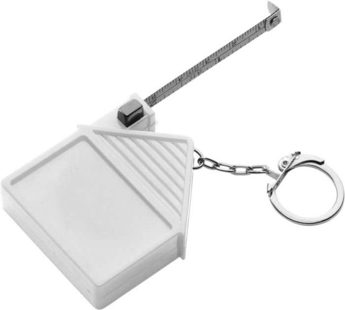 Sleutelhanger met rolbandmaat van 2 meter