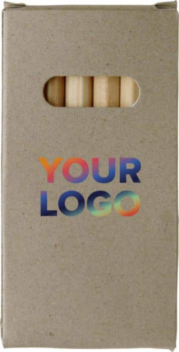 Naturel houten kleurpotloden [6 kleuren]