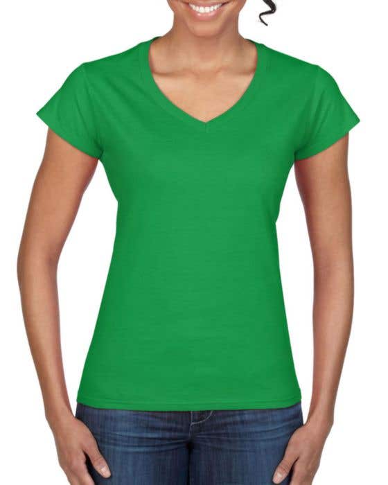 Gildan t-shirt Soft Style V-neck Dames