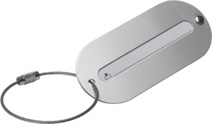 Bagagelabel Gate | Aluminium| Ovaal