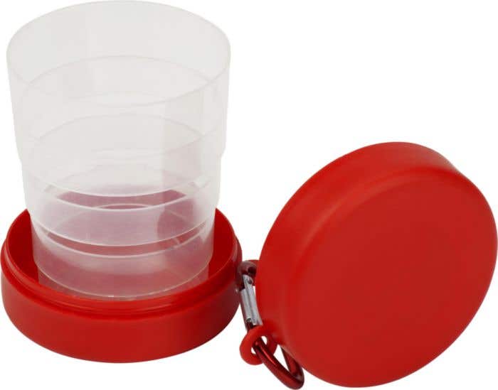 Drinkbeker Travelcup | 220 ml | Opvouwbaar | Karabijnhaak