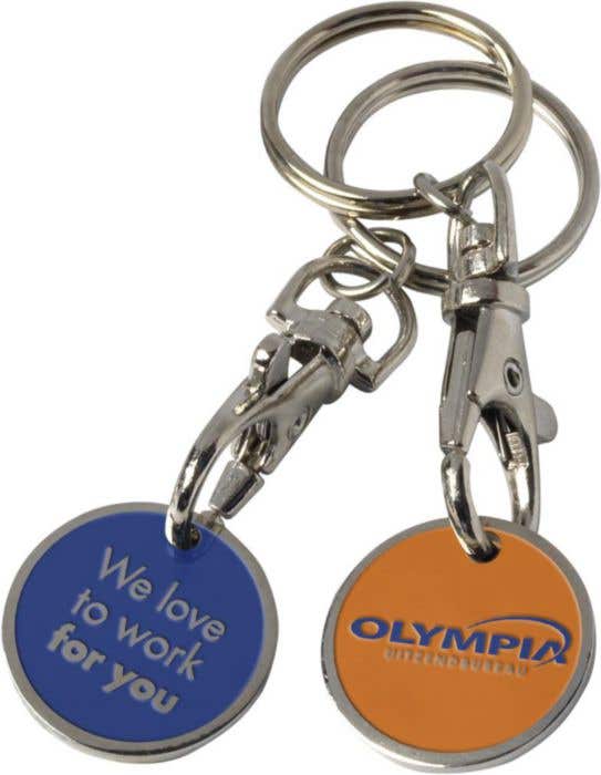 Sleutelhanger met winkelwagenmunt