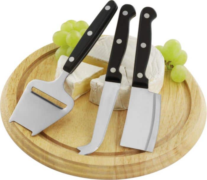 Rubberwood kaasplank Hollandaise [4-delig]
