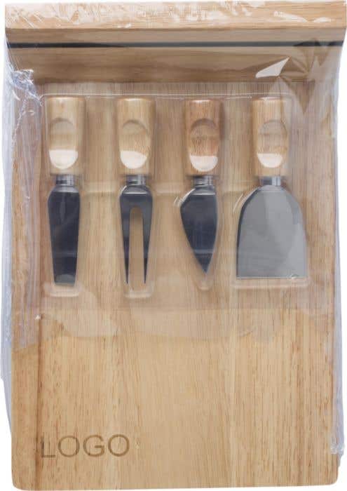 Rubberwood kaasplank Français [5-delig]