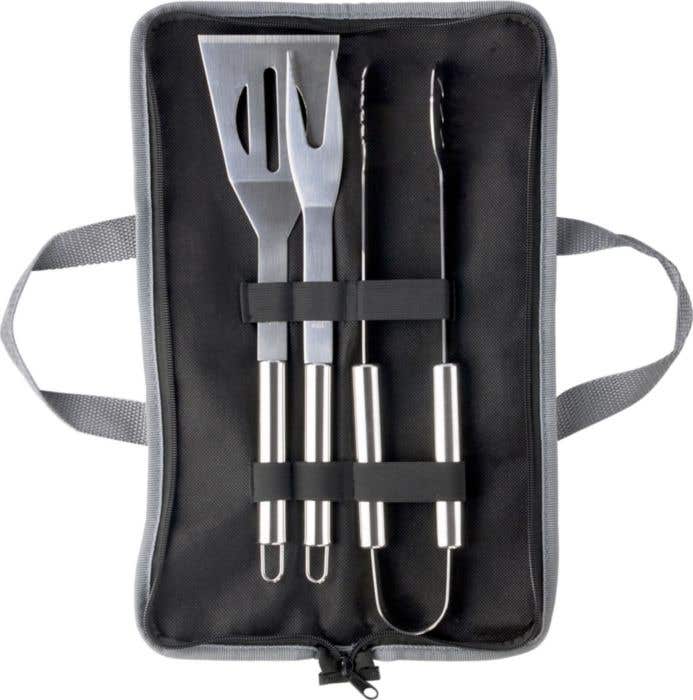 BBQ set Priscilla | RVS | 3-delig | Met opbergtas
