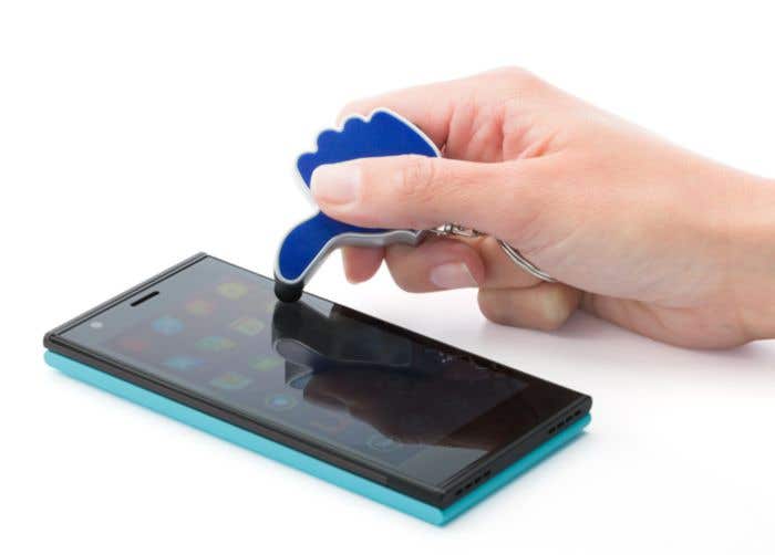 Sleutelhanger Duim | Stylus | LED-lampje