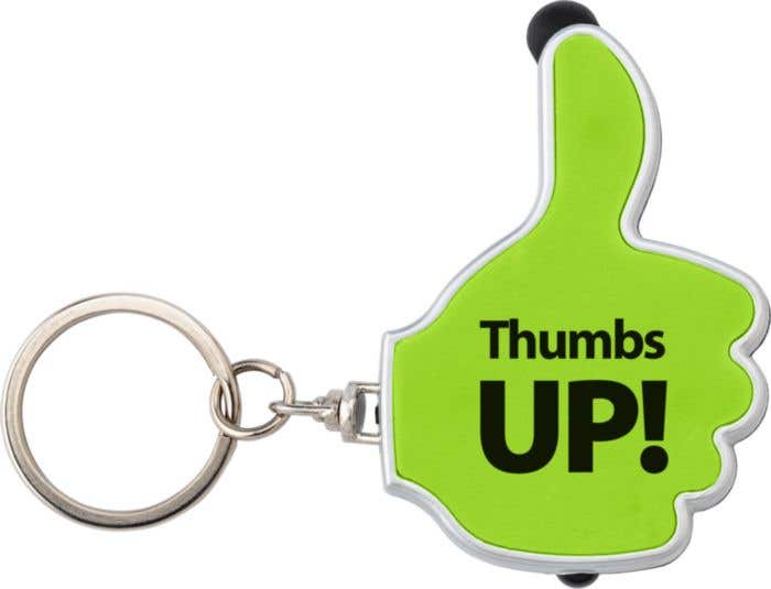 Sleutelhanger Duim met stylus en lampje