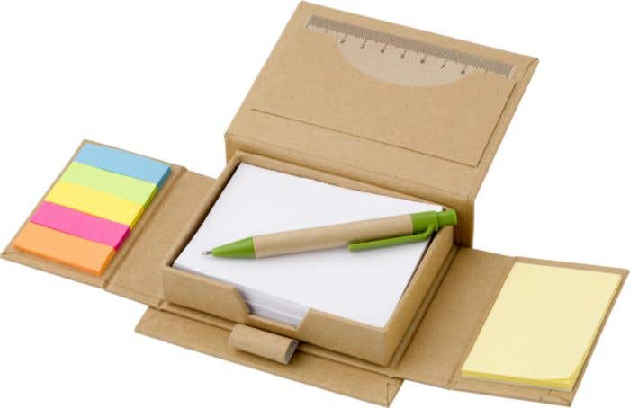 Notitieblok Glenn | Sticky notes | Liniaal | Met pen
