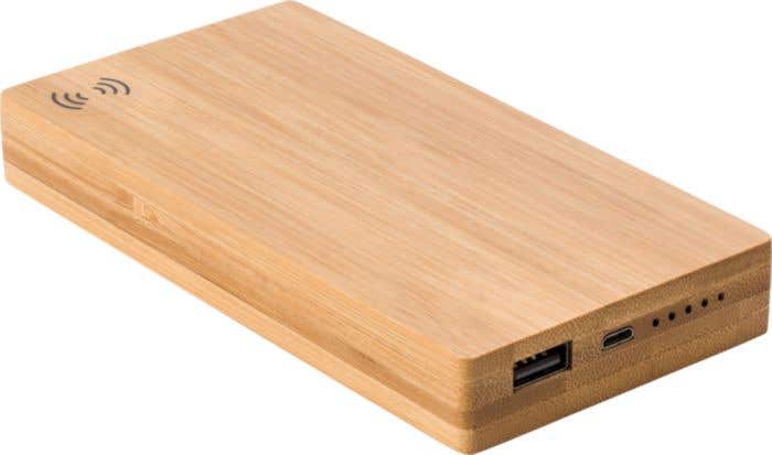 Powerbank Aspen | 6.000 mAh | Bamboe | Draadloos