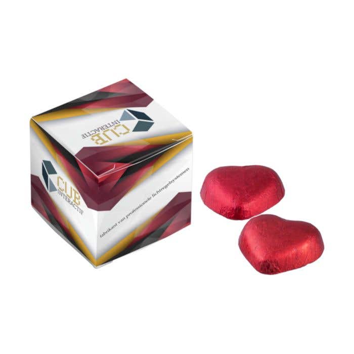 Choco hartjes truffelpraline in doosje [2 stuks]