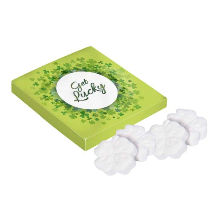 Pepermunt in geluksdoosje Klavertje