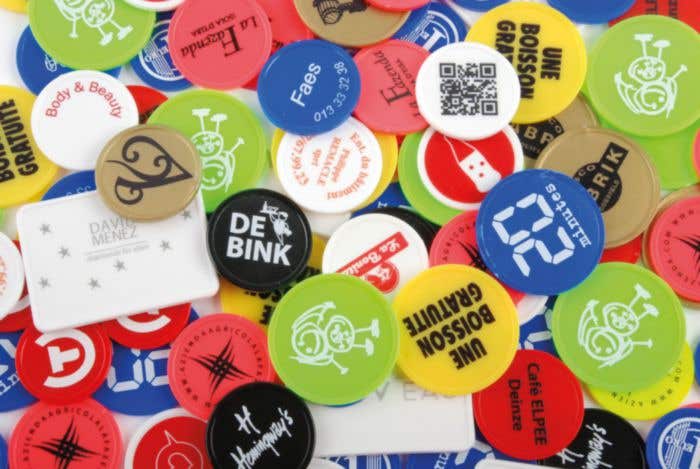 Plastic tokens 23.3mm