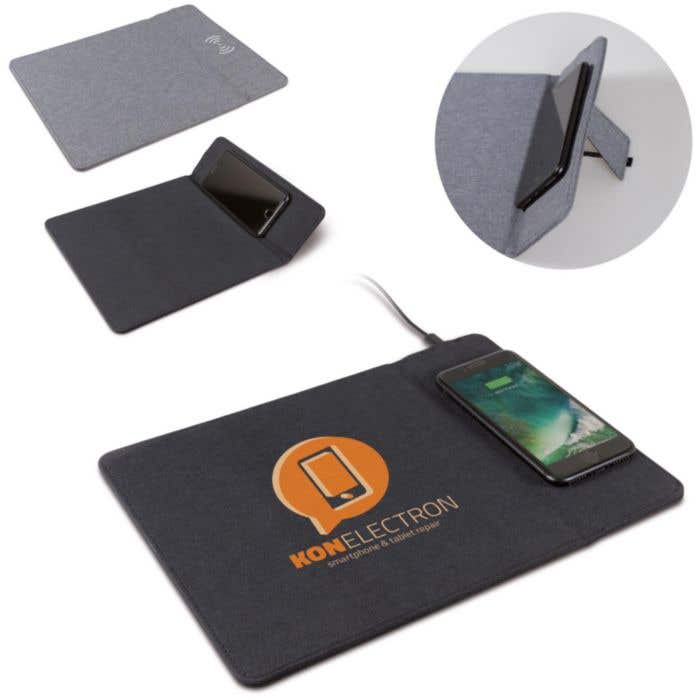 Muismat met draadloos oplaadstation